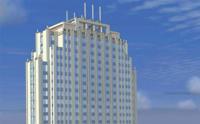 R.D. Olson Proposes 21-Story Art Deco Hotel