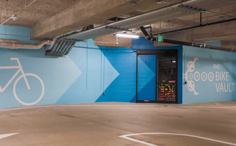Arriving at 609 Main at Texas: An Indoor Bicycle “Garage”