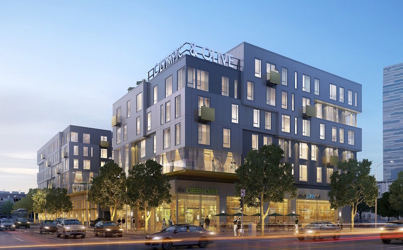 Oakwood-Worldwide-Olympic-and-Olive-Corner-Rendering