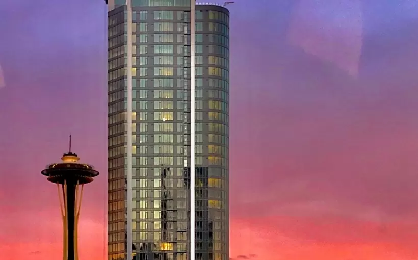 SEA 1 Spire at Sunset