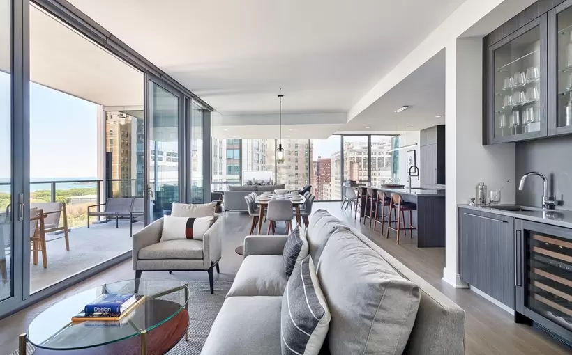 Chicago Parkline Chicago “Penthouse Collection” Model Main Living Area