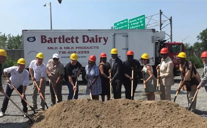 New York Bartlett Dairy headquarters groundbreaking Jamaica Queens August 2021