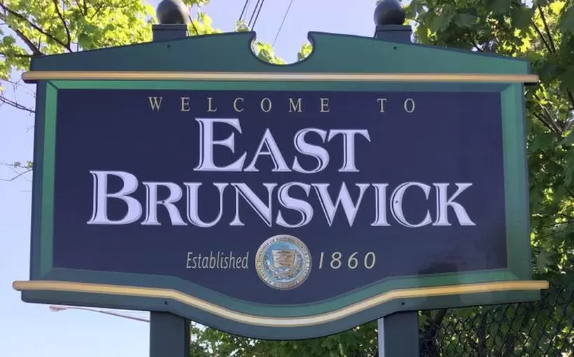 New York East Brunswick NJ welcome sign