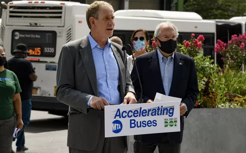 MTA acting chair Janno Lieber announces plan to improve bus service August 16 2021