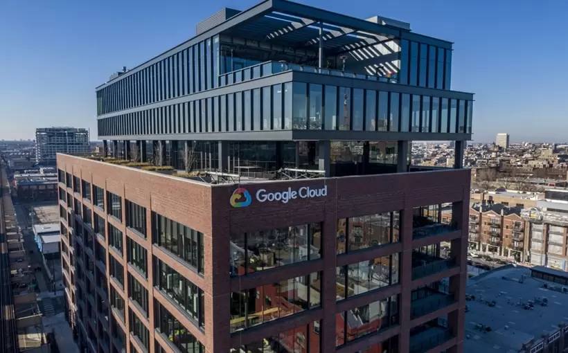 210 N. Carpenter with Google Cloud signage Chicago Sterling Bay