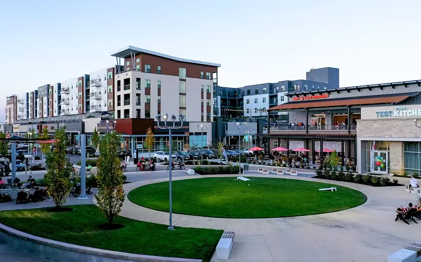 Fishers District Fishers IN mixed-use development Indianapolis metro area