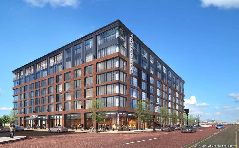 Godfrey Hotel Detroit development Oxford Capital Group rendering courtesy of Elkus Manfredi Architects