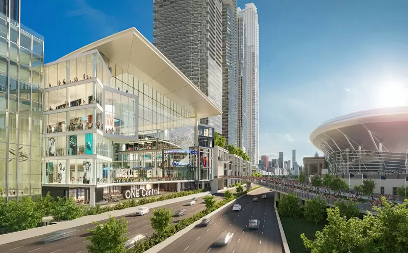 ONE Central transit hub rendering Chicago Gensler