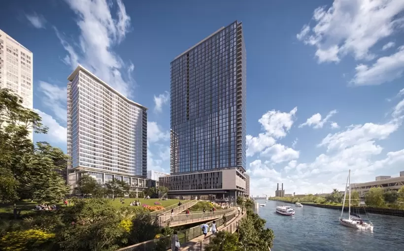 The reed residential development Lendlease Southbank South Branch Chicago River