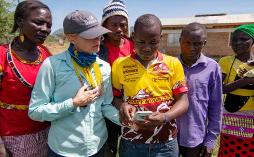 Sarah Evans with Alamach Villager