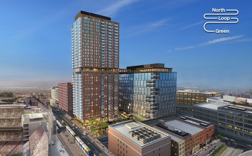 North Loop Green Minneapolis rendering Hines