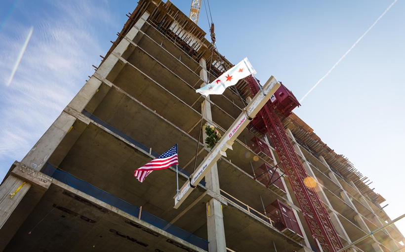 345 N. Morgan topping out Sterling Bay Chicago