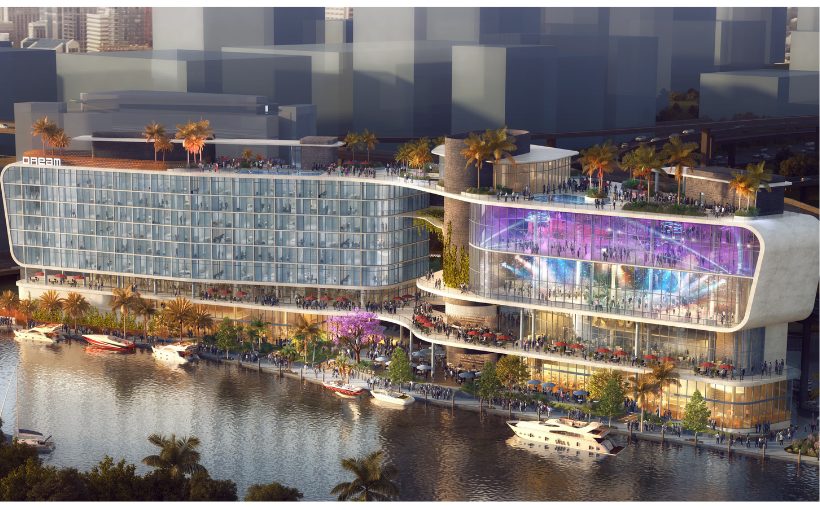 Riverside Wharf hospitality and entertainment complex in downtown Miami, FL