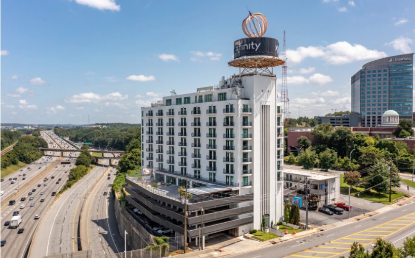 The Peach apartments high rise in Atlanta, GA