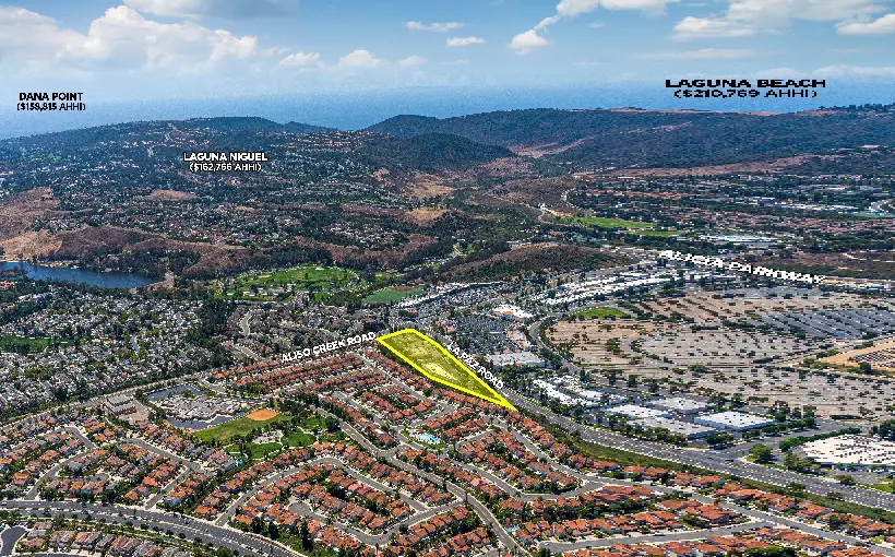 Aerial view of La Paz Shopping Center