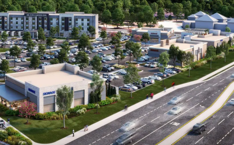 Construction has begun on restaurant and retail buildings at the POINTE at ARISTON in Buford, GA.