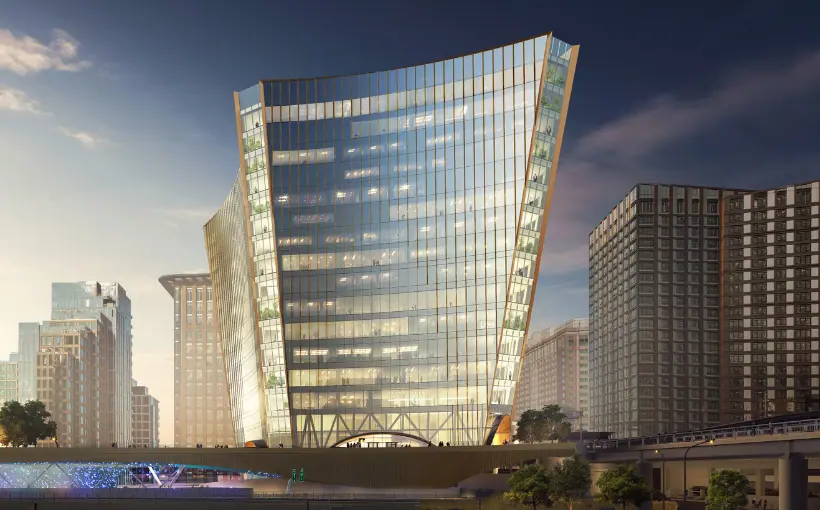 The 10 World Trade live sciences building in Boston is officially under construction.