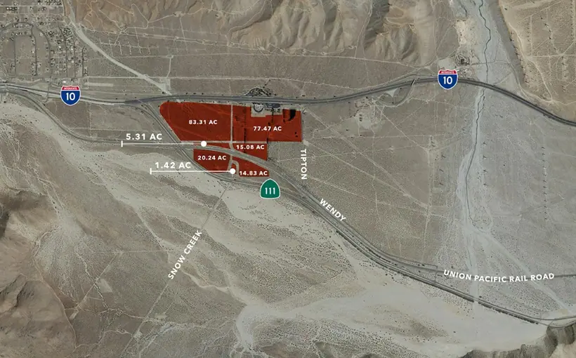 CA Whitewater Ranch aerial Palm Springs Kidder Mathews