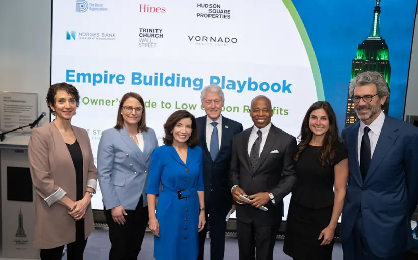 City and state officials joined prominent New York developers April 21 to announce 