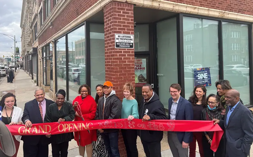 Landmarks Illinois made a loan to the Greater Chatham Initiative to fund what has become the Arts on the 9 space on Chicago's South Side