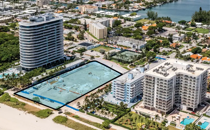 The site of Champlain Towers South will be disposed via live auction on May 24, 2022.