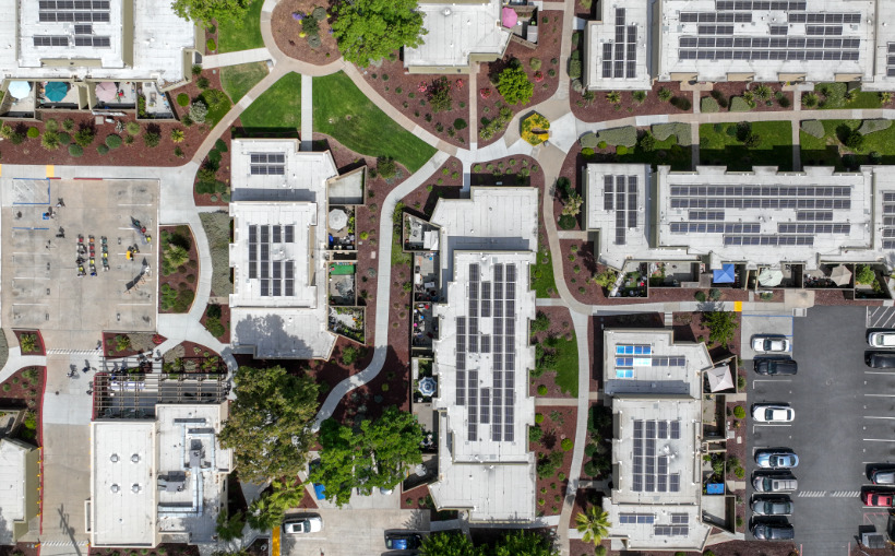 Solar Panels installed by Sunrun on the Don de Dios Apts in San Jose
