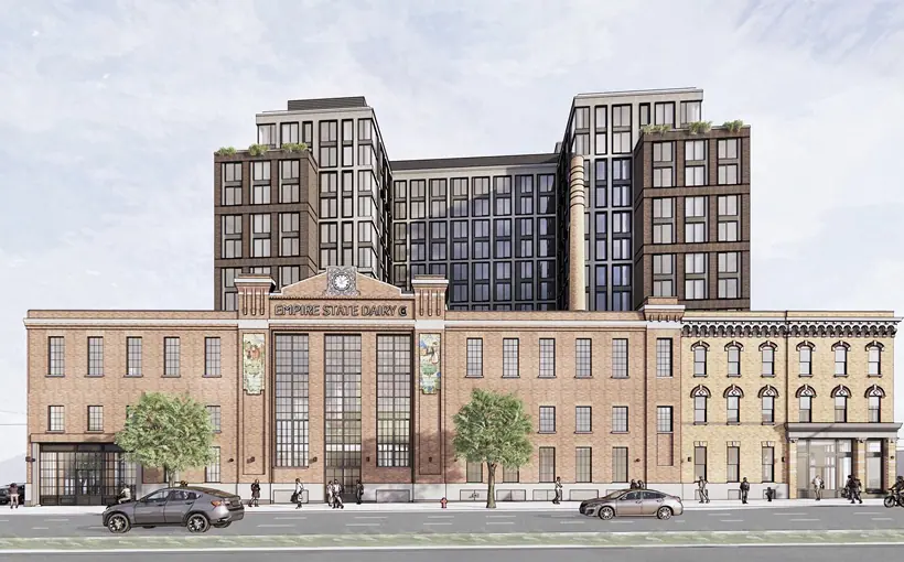 2480 Atlantic Ave. in Brooklyn's East New York is an adaptive re-use project being developed by Bushburg and The Moinian Group