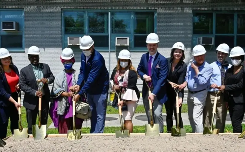 New York City Hospitals + Health and the New York City Economic Development Corporation broke ground on a resiliency project in East Harlem