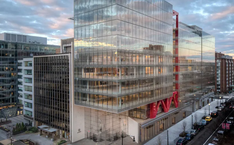 JBG SMITH has sold the office building at 1900 N Street in Washington, DC to Germany-based Commerz Real AG.