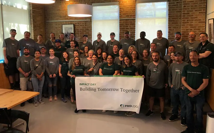Dozens of Prologis Chicago team members volunteered at Impact Kitchens on the city's West Side as part of the company's annual day of service