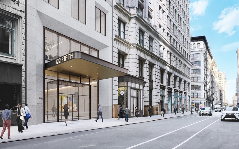 Bromley Companies has topped out on its redevelopment of 122 Fifth Ave., which will serve as Microsoft's New York headquarters