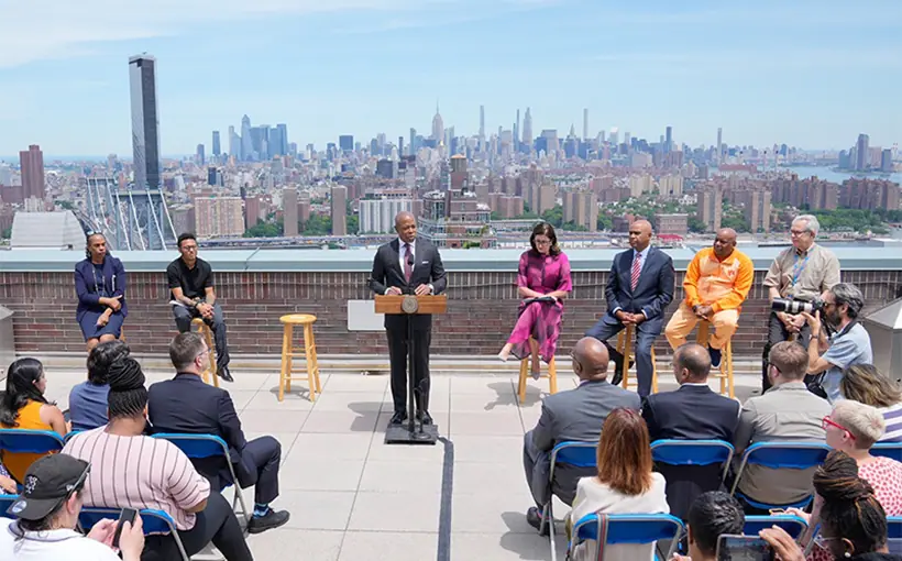 New York City Mayor Adams on Tuesday spelled out a plan to address the city's affordable housing crisis and homelessness