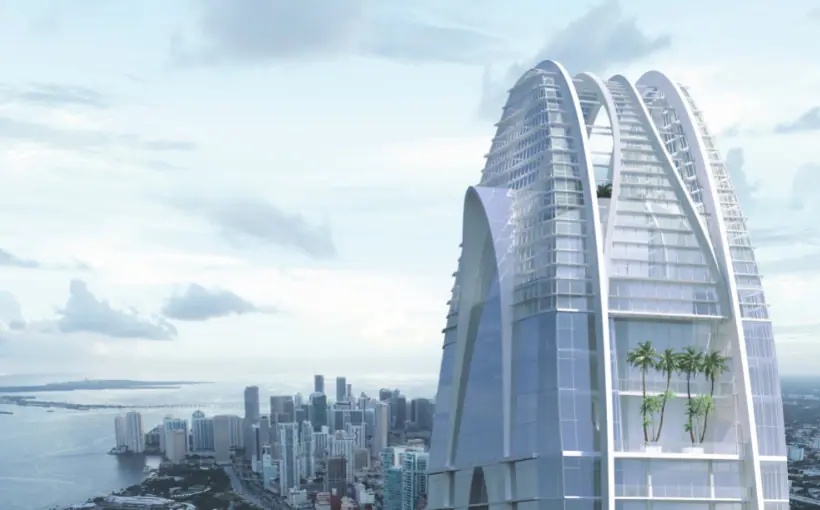 The 70-story Okan Tower hotel, condo, apartment, and office mixed-use development is starting construction in Downtown Miami.