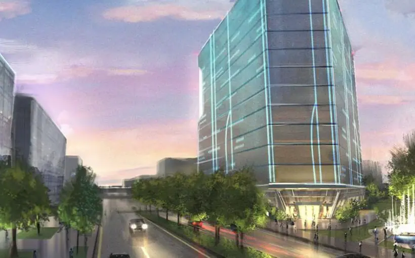 Port San Antonio tower for DeLorean Motor HQ