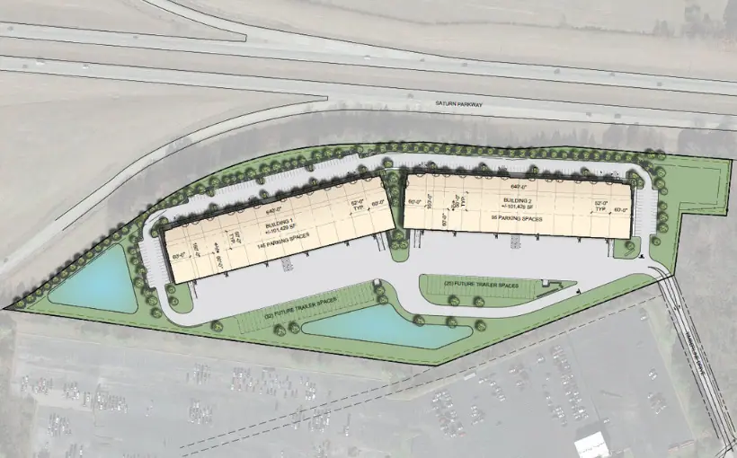 Griffin Partners has started construction on Saturn Crossing industrial complex in Spring Hill, TN.