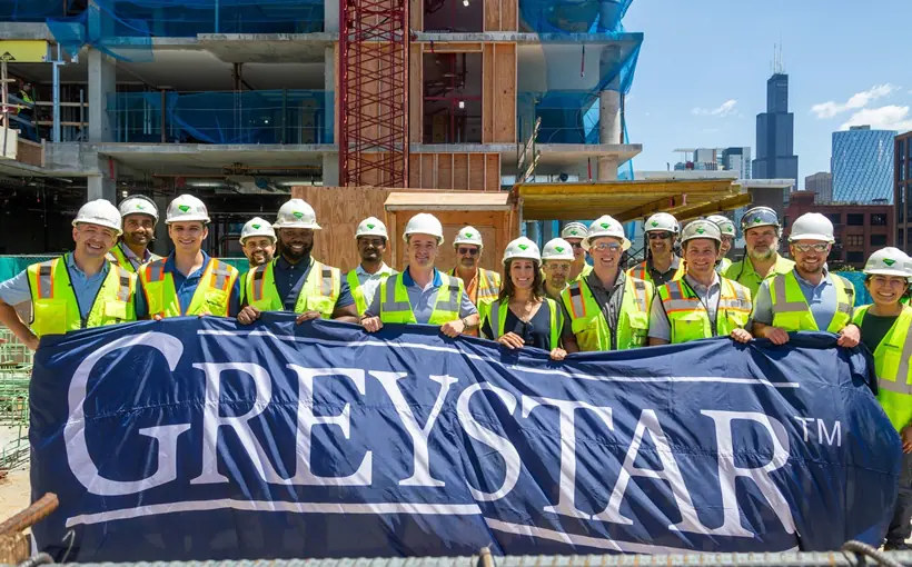 CHI Greystar One Six Six topping out Chicago