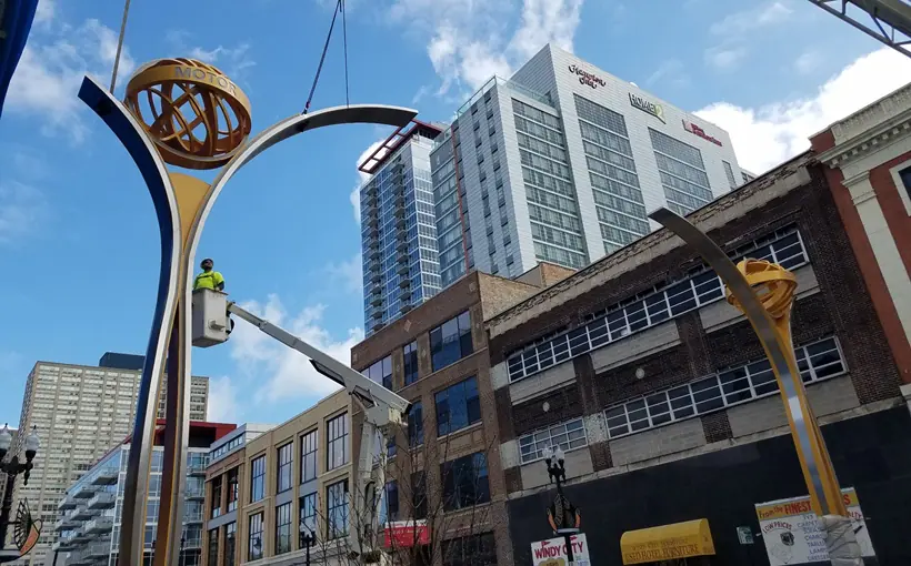The streetscape improvements to Motor Row on Chicago's Near South Side represent the first of several such projects the city is planning