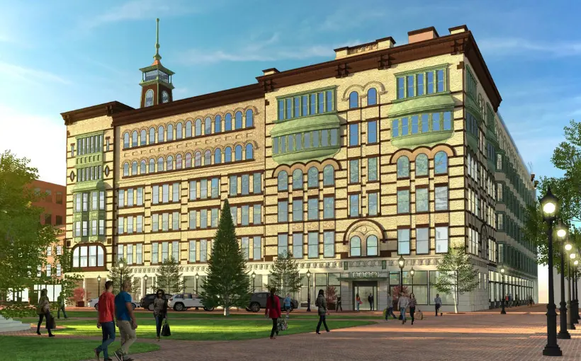 The former Court Square Hotel in Springfield, MA is being converted into a 74-unit mixed income residential community.