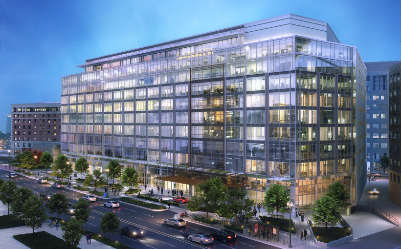 Office Properties Income Trust is constructing the 20 Mass office, retail, and hotel development on Massachusetts Avenue in Washington, DC.