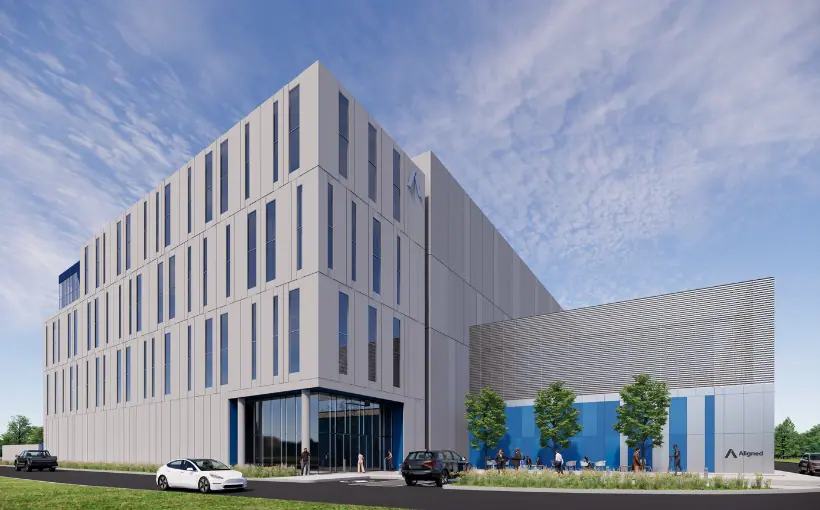 Aligned Data Centers is constructing a two-building hyperscale data center campus in Sterling, VA.