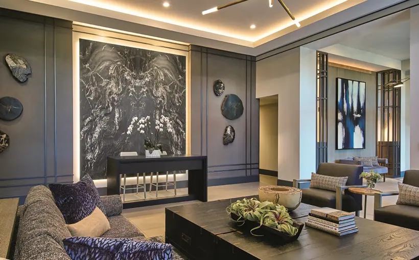 Mary Cook Associates recently completed interiors for Highpoint at 8000 North, a luxury rental apartment project in Skokie, IL