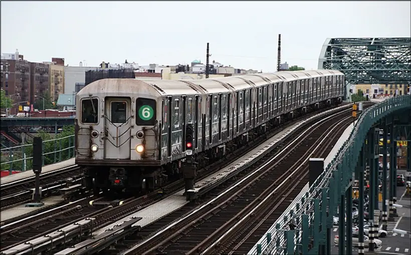 NY MTA 6 subway train Elder Avenue Bronx photo by Mtatrain – wikipedia