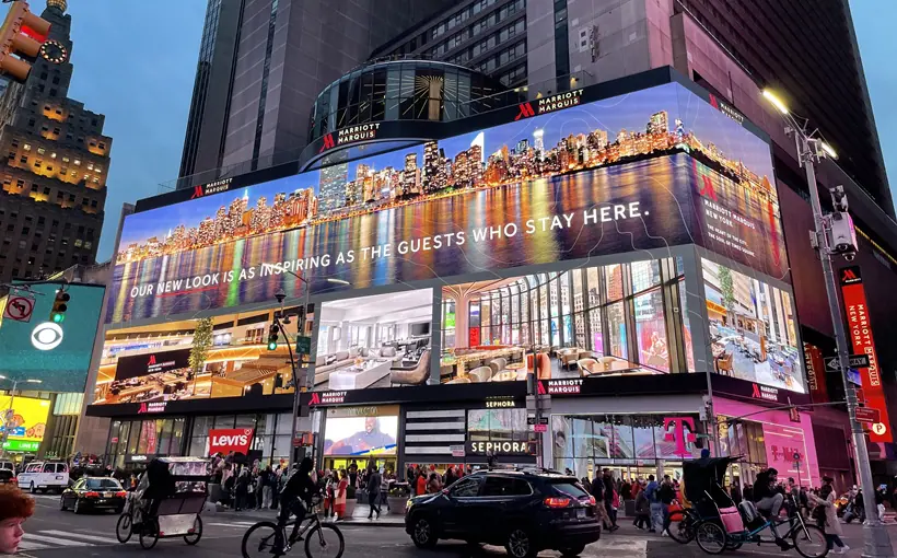 NY Marriott Marquis post-renovation exterior