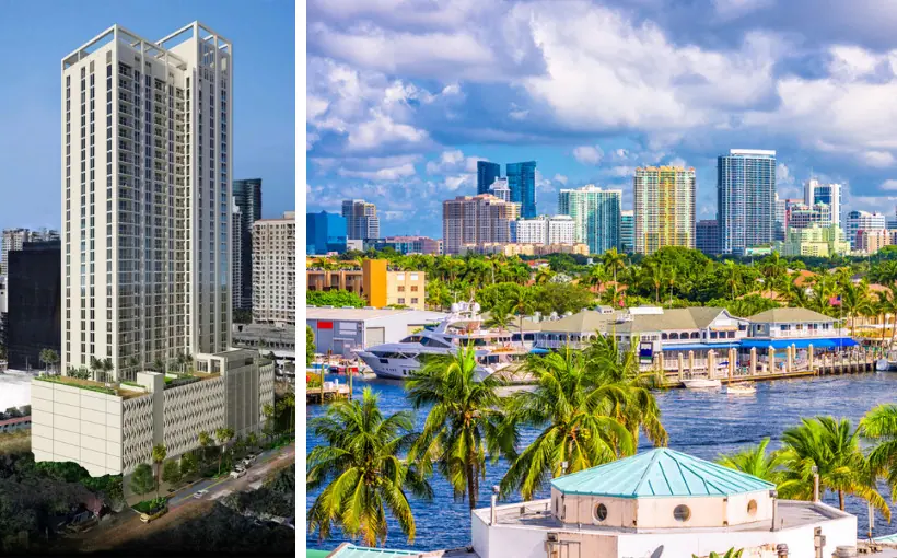 OKO Group and Cain International have begun construction on the One River Fort Lauderdale apartment tower in Fort Lauderdale, FL