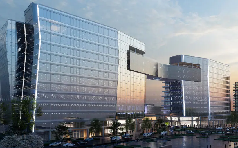 Dewitt Carolinas, Inc., has broken ground on the first of a two-tower office complex, The Exchange Raleigh, in Raleigh.