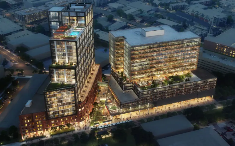 Portman has closed into construction for 2161 Hawkins, a 24-story residential tower in Charlotte, NC.