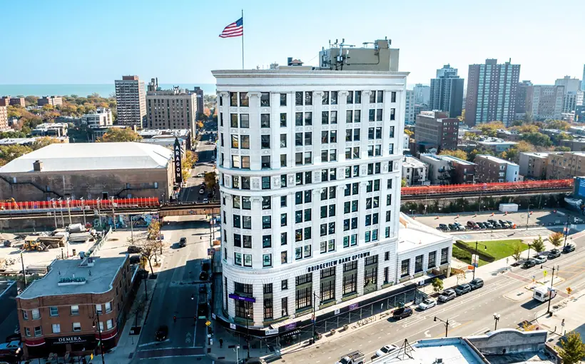 The Bridgeview Bank building at 4753 N. Broadway Ave. in Chicago has been redeveloped by CEDARst Companies