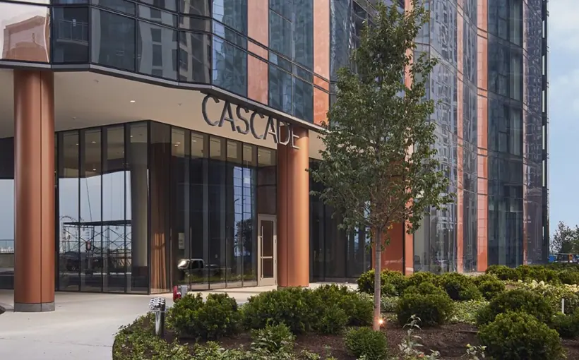 CHI Cascade Entrance Chicago Lendlease Magellan Development