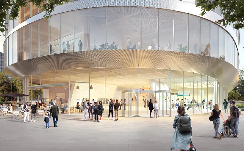 The eight-story headquarters of the University of Illinois' Discovery Partners Institute in Chicago is expected to break ground in 2024