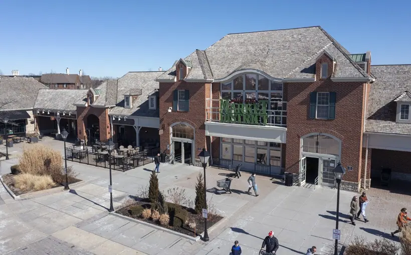 Perimeter Center in Dublin, Ohio is anchored by a Giant Eagle Market District grocery store